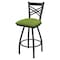 Holland Bar Stool Co 30" Swivel Bar Stool, Pewter Finish, Canter Green Seat X820 - alternate 1